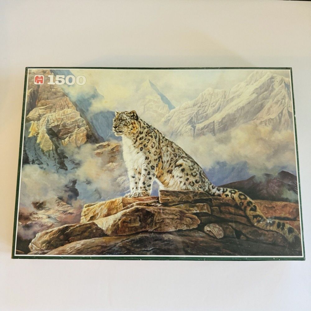 NEW Willem S. De Beer Jumbo 1500 Pc Puzzle Mountain Domain Cheetah‎ Animal RARE